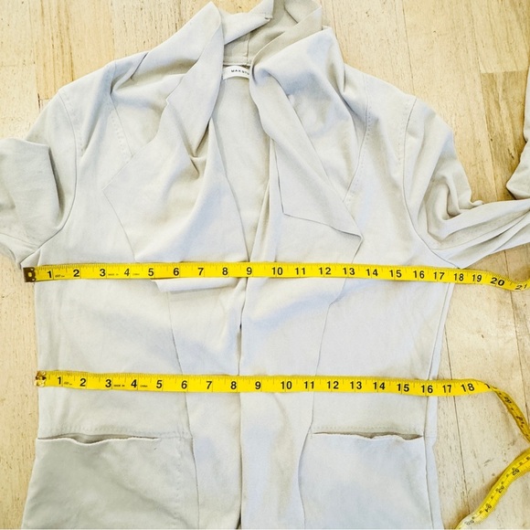 Max Studio faux suede shawl collar open thin spring jacket - Picture 7 of 8